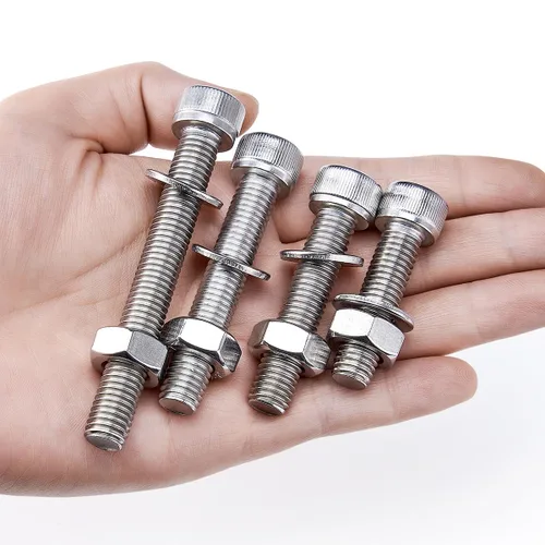 Vista 4 de 365PCS M5 M6 M8 M10 Surtido de pernos métricos para maquinaria de precisión Tornillos de cabeza cilíndrica de acero inoxidable 304, tuercas