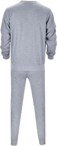 Vista 6 de Conjunto deportivo de 2 piezas de 2 piezas para hombre, trajes de invierno, elegante, casual, camiseta y pantalones deportivos, talla grande