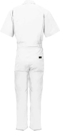 Vista 3 de Natural Uniforms Overol de manga corta con cremallera para hombre, resistente a las manchas y a las arrugas