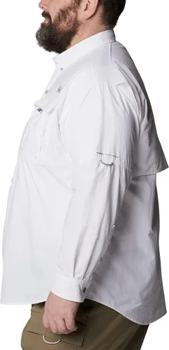 Vista 3 de Columbia Bahama II - Camisa de manga larga para hombre, color blanco, talla XL