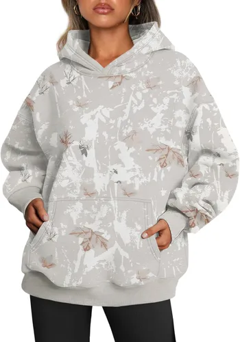 Vista 55 de Trendy Queen - Sudaderas extragrandes con capucha para mujer, suéteres de manga larga, sin botones, de vellón, de otoño, ropa de invierno