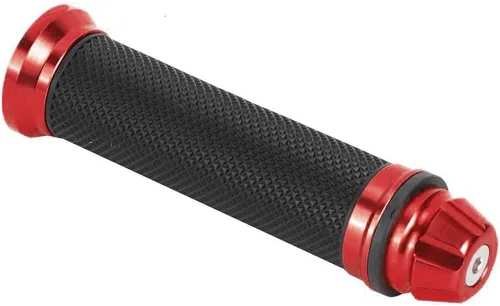 Vista 4 de Manillar de motocicleta, manillar de goma de aluminio para motocicleta, compatible con mango de bicicleta de 7/8 (rojo)