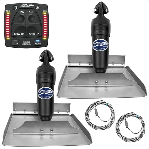 Vista 10 de Sistema de aletas de compensación eléctrico Bolt 12" x 9", kit completo BOLT129, 12V DC - FO4322