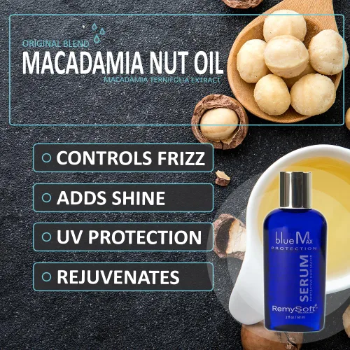 Vista 8 de RemySoft BlueMax - Suero protector de silicona, seguro para extensiones de cabello, tejidos y pelucas, suero de fórmula de salón de 2 onzas