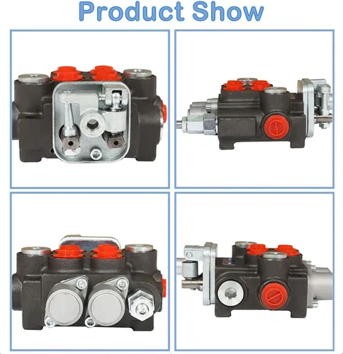 Vista 6 de Válvula hidráulica Válvula de control direccional hidráulica Válvula de doble efecto 2 carrete 11 GPM 3600 PSI Puertos SAE para tractores pequeños