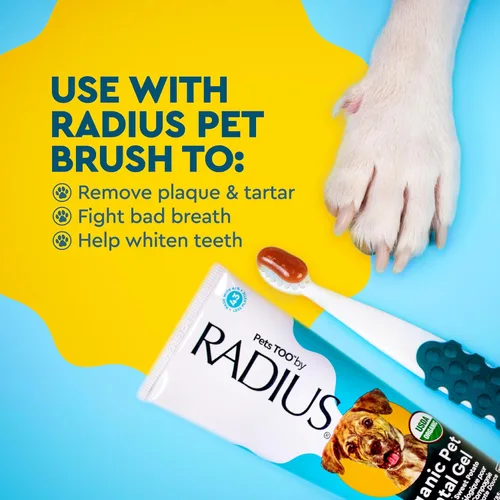 Vista 7 de RADIUS USDA - Pasta dental orgánica canina para mascotas, 1 unidad, 3 onzas, pasta dental no tóxica para perros, diseñada para limpiar los dientes