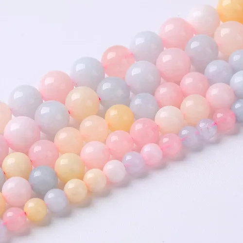 Vista 82 de 100 cuentas de piedra multicolor natural de 0.236 pulgadas (0.236 in), cuentas espaciadoras sueltas redondas para hacer pulseras, collares, aretes