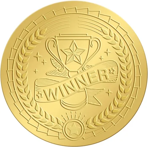 Vista 15 de CRASPIRE Calcomanías de papel de aluminio dorado de 2 pulgadas en relieve, certificado de estrella de excelencia, sellos oficiales, calcomanías