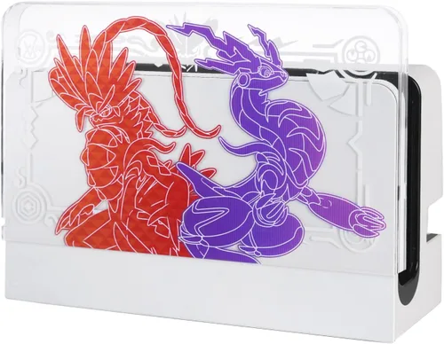 Vista 2 de TIKOdirect Cubierta de placa frontal personalizada para base de carga OLED Nintendo Switch, policarbonato duro, carcasa delgada antiarañazos sin