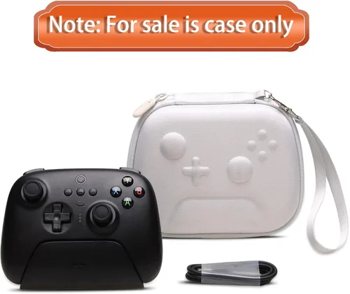 Vista 2 de LTGEM Funda de EVA para controlador Bluetooth 8Bitdo Ultimate con base de carga (blanco) - Viaje