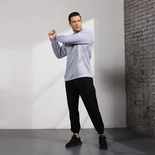 Vista 8 de Opomelo Men's Long Sleeve Pullover Polo Shirts-Casual Loose Fit Sweatshirts V Neck Tops
