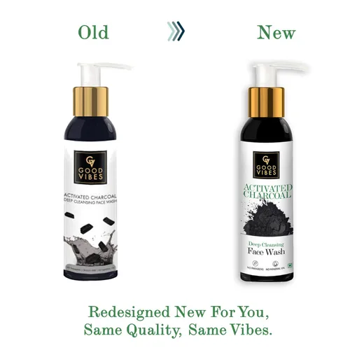 Vista 7 de Good Vibes Lavado facial de limpieza profunda de carbón activado, limpiador facial de limpieza profunda de poros para todo tipo de piel, elimina