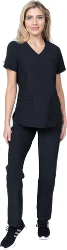 Vista 9 de Conjunto de ropa quirúrgica para mujer, 8 bolsillos, elástico en 4 direcciones y pantalón cargo para enfermeras, veterinarios, dentistas Elements