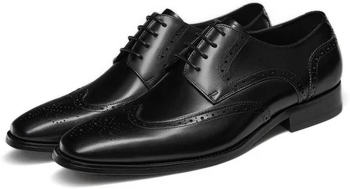 Vista 2 de GIFENNSE Zapatos Oxford para hombre Zapatos de vestir para hombre Zapatos formales para hombre Zapatos de vestir con cordones