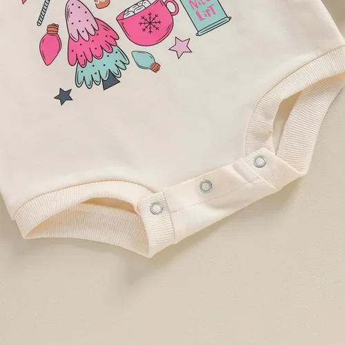 Vista 12 de Lamuusaa Traje de Navidad para bebé recién nacida, manga larga, bloque de color, sudadera de gran tamaño, ropa de otoño