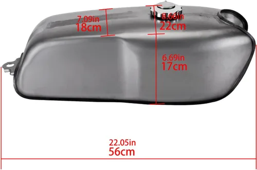 Vista 3 de Tanque de combustible de gasolina Cafe Racer de 2.4 galones universal ajuste personalizado Honda BMW Yamaha RD 50