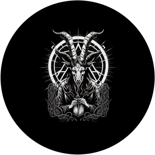 Vista 3 de Baphomet - Occult Gothic Demon PopSockets Swappable PopGrip
