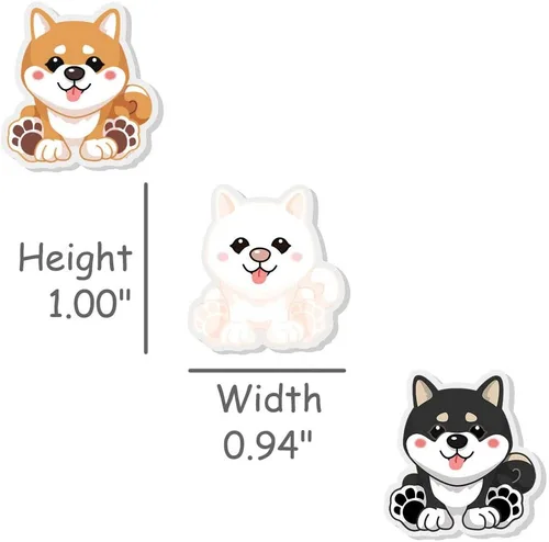 Vista 7 de Shiba Inu Kawaii - Pines acrílicos