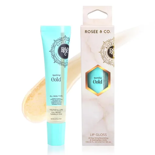 Vista 13 de Rosee - Brillo de labios vegano y libre de crueldad, maquillaje profesional, brillante de larga duración con manteca de karité, hidrata, protege