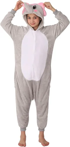 Vista 9 de Disfraz de franela para niños, disfraz de Halloween, Pascua, animales, cosplay para niñas y niños, una pieza