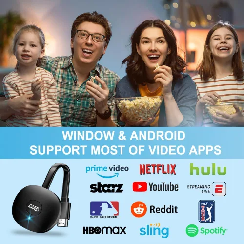 Vista 4 de Adaptador inalámbrico HDMI Display Dongle 4K, Receptor de espejo de pantalla Casting Video y audio de Android, i-OS, Pad, computadora portátil