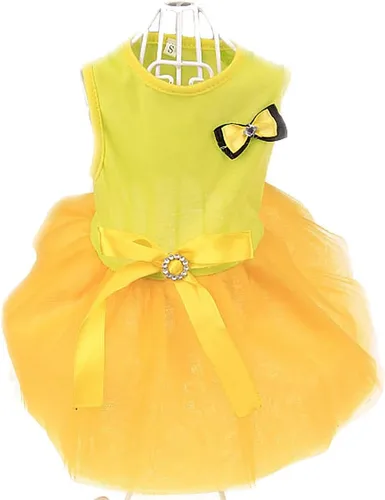 Vista 7 de Moda Dulce Cachorro Princesa Falda Tutu Vestido De Novia Para Perros Pequeños, Extra Pequeños - Rojo rojo (J-red)