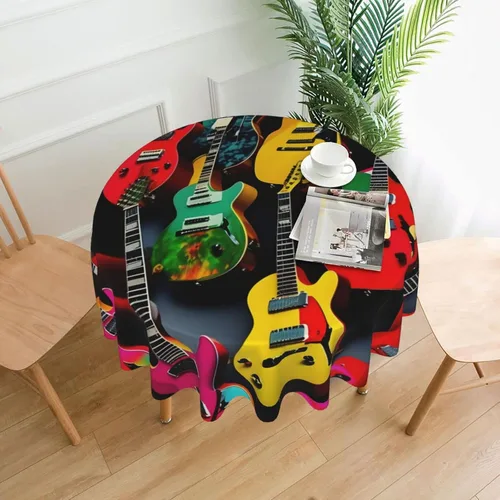 Vista 13 de Mantel decorativo redondo Cactus Desert Sunsets: transforma tus mesas de comedor y café con nuestro exuberante acento de lino