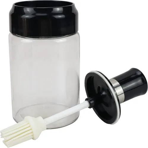 Vista 3 de EIKS Botella de aceite con cepillo de silicona para cocinar barbacoa cocina