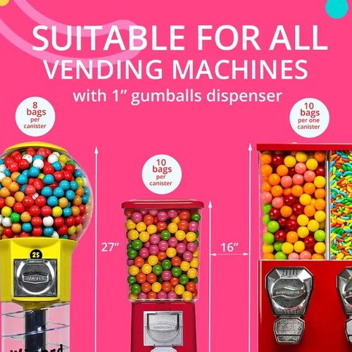 Vista 9 de Razzles Candy Gum - Bolsa de goma de mascar original con sabor a fruta de 1.7 libras, para máquina expendedora de recambio de goma de mascar a