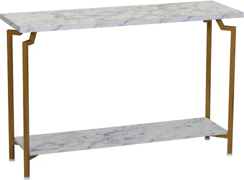 Vista 18 de Household Essentials Mesa de centro rectangular de hierro negro y oro