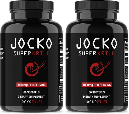 Vista 6 de Jocko Fuel Aceite de krill antártico Omega 3 Suplementos de ácidos grasos DHA y EPA - 1000 mg cápsulas blandas - Apoya las articulaciones