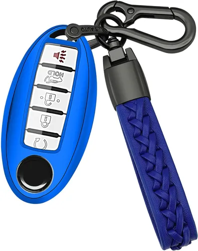 Vista 10 de Kirsnda - Funda para llavero de Nissan con cadena, funda protectora de TPU suave para llaves de auto, compatible con Altima Rogue Maxima Pathfinder