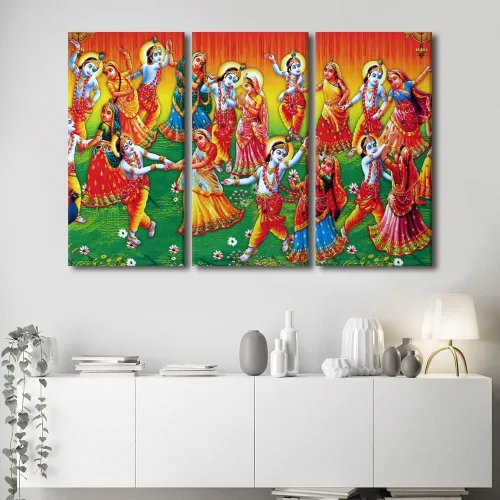 Vista 26 de TUMOVO Arte de pared de Dios hindú para sala de estar, lienzo de Ganesha, arte de pared de escultura de elefante, cuadros modernos, arte
