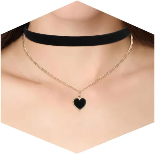 Vista 17 de Fesciory Black Necklace for Women, Adjustable Daily Goth Jewelry Gift Negro 1