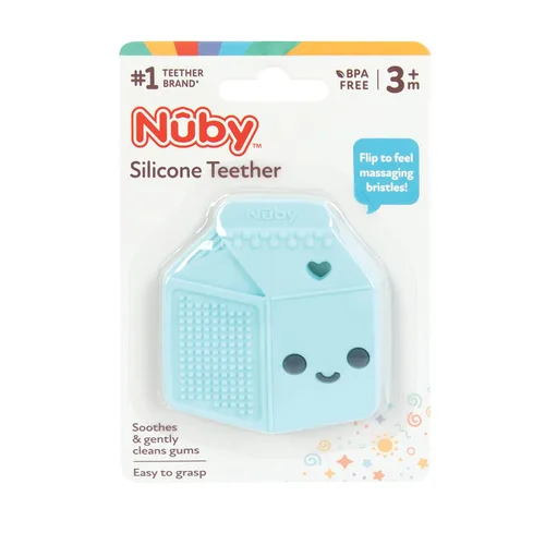 Vista 3 de Nuby Mordedor de cartón de leche de silicona - Más de 3 meses