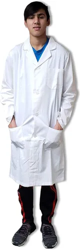 Vista 4 de Abrigo de laboratorio blanco para niños DR Uniforms®