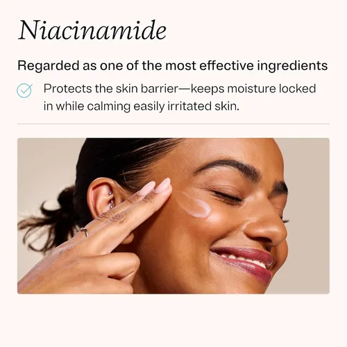 Vista 5 de MDacne Hidratante facial con niacinamida 2% – Crema hidratante y calmante diaria sin aceite para pieles sensibles y propensas al acné – 1 oz