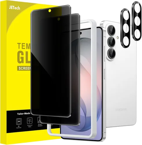 Vista 10 de JETech Protector de Pantalla de Privacidad para Samsung Galaxy S23 5G 6.1 Pulgadas con Protector de Lente de Cámara, Película de Vidrio Templado