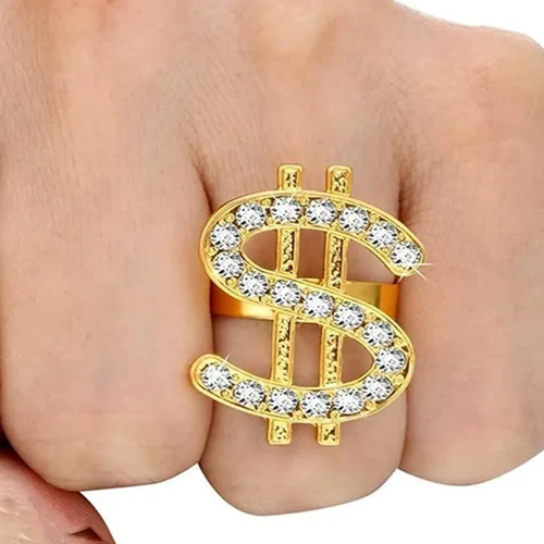 Vista 5 de Long tiantian Juego de collar y anillos de los años 90, traje de los años 80 para mujer, fiesta de hip hop, oro de los años 8090, accesorios