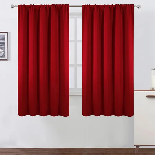 Vista 129 de LEMOMO Cortinas opacas de 42 x 54 pulgadas, juego de 2 paneles de cortinas con aislamiento térmico para oscurecer la habitación