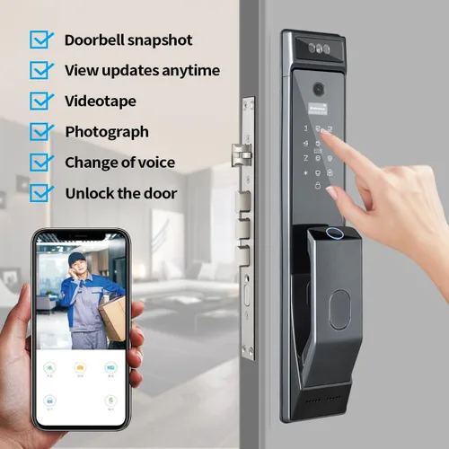 Vista 3 de Cerradura de puerta inteligente con cámara Sophies Pavonado