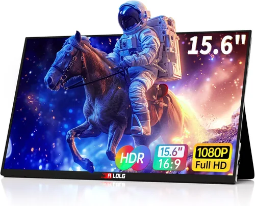 Vista 9 de Monitor portátil de 10.5'' para laptop, monitor de pantalla portátil de 2K FHD 60HZ, entradas USB-C y HDMI, panel IPS ultradelgado con HDR
