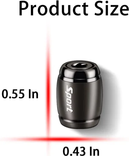 Vista 2 de Tapones deportivos para válvula de neumático, 4 tapas de vástago de válvula de rueda de aluminio con diseño antirrobo, tapa de aire a prueba de Negro