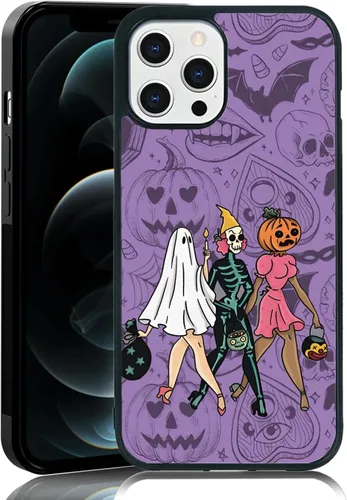 Vista 26 de Funda para iPhone 11 Pro Max, funda protectora de poliuretano termoplástico (TPU) a prueba de golpes, diseño de cabeza de calabaza, diseño de araña