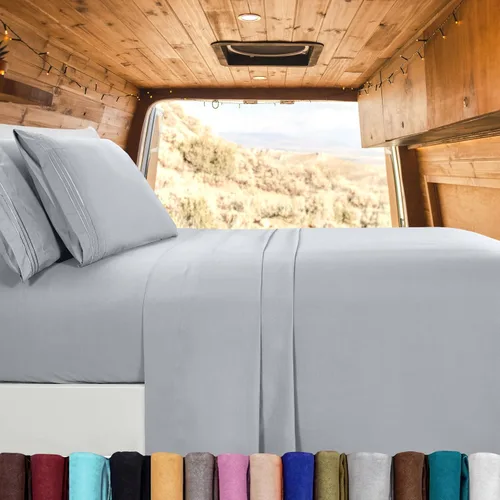 Vista 53 de Elegant Comfort - Juego de sábanas de microfibra de 1500 hilos de calidad hotelera prémium de 4 piezas - Resistente a arrugas, sábana bajera