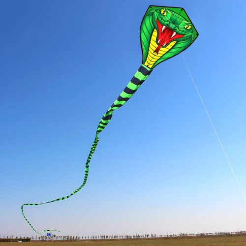 Vista 2 de HENGDA KITE Cometas de serpiente de gran potencia con línea voladora Cometa deportiva divertida al aire libre