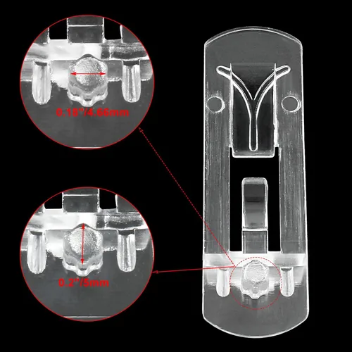 Vista 3 de Pasadores de plástico con bloqueo, 20 unidades, 0.197 in, 3/4 pulgadas, transparente For 4.5-5mm Diameter Peg Hole, Slightly Larger Than 20-21mm