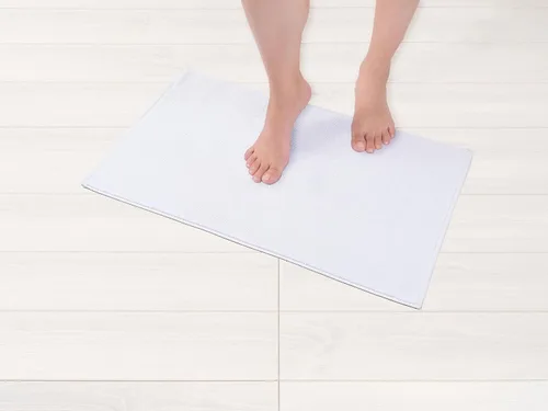 Vista 24 de American Soft Linen - Alfombra de baño antideslizante, 100% de algodón, 17 x 24 pulgadas, alfombras de baño lavables, tapetes peludos, color beige