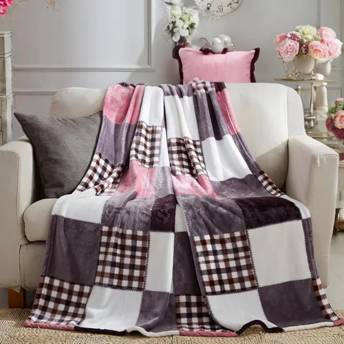 Vista 14 de Tache Farmhouse - Manta de felpa decorativa de doble cara para cama.