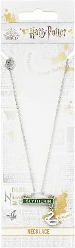 Vista 4 de Collar de barra oficial de Harry Potter Slytherin, Zinc, No es una piedra preciosa